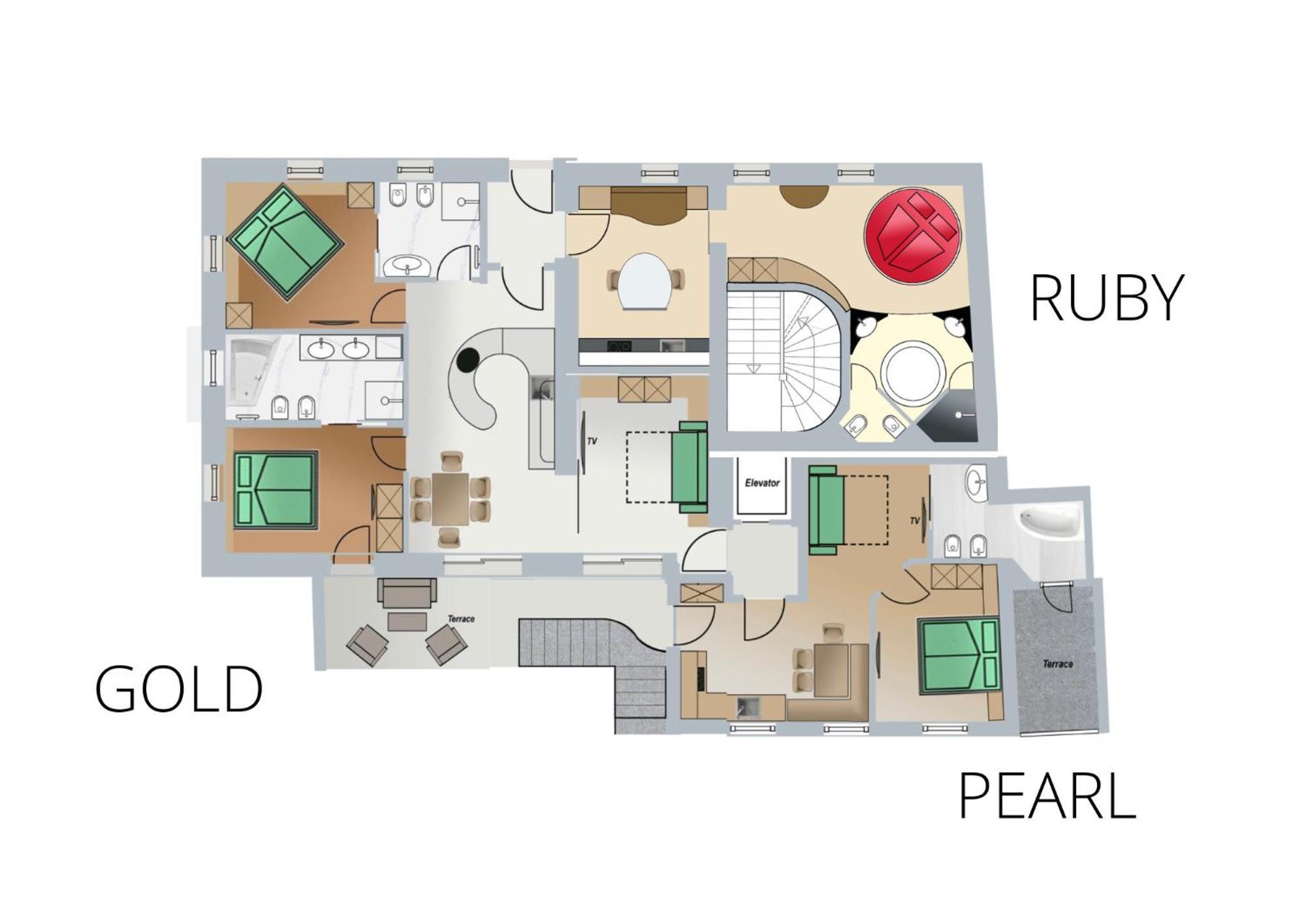 Apartments Villa Venezia Luxury Ortisei Bilik gambar